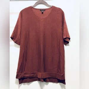 Eileen Fisher MM short sleeve knit top